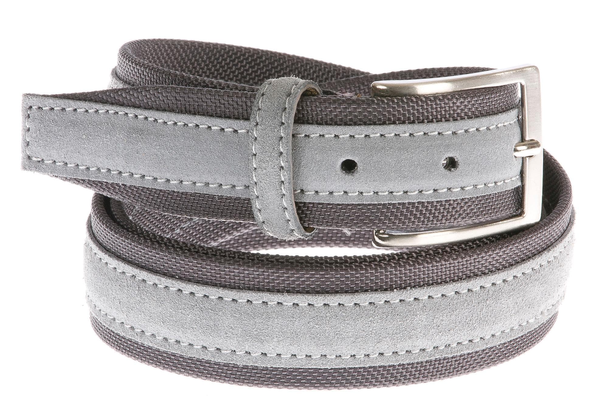 Cintura uomo in vera pelle CHIAROSCURO mod. LECCE colore GRIGIO Made in Italy
