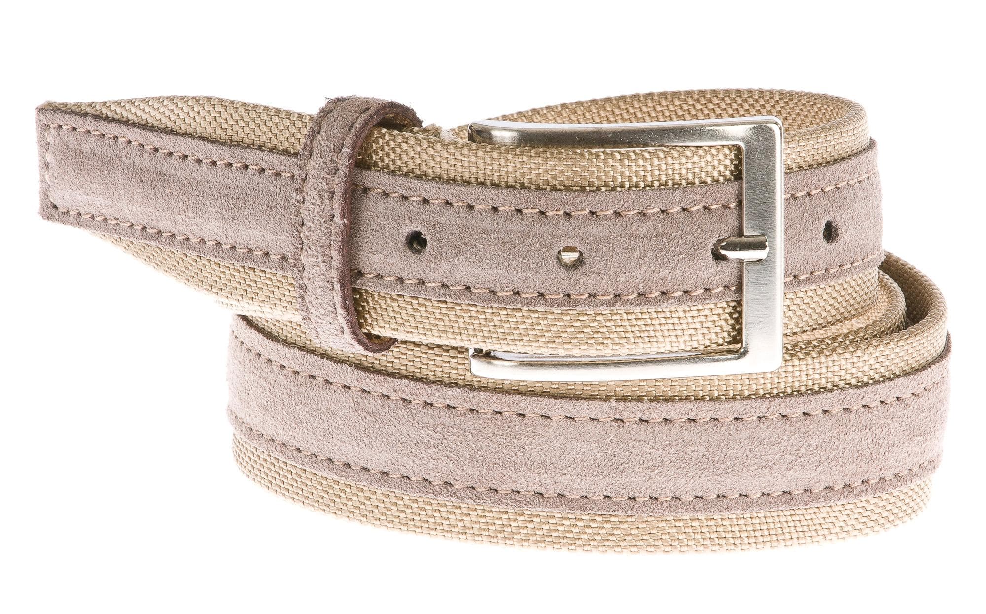 Cintura uomo in vera pelle CHIAROSCURO mod. LECCE colore BEIGE Made in Italy