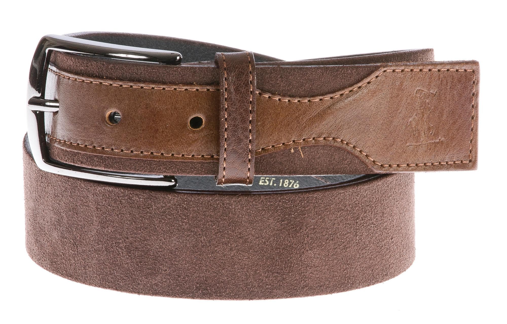 Cintura uomo in vera pelle HARVEY MILLER mod. COSENZA colore MARRONE Made in Italy