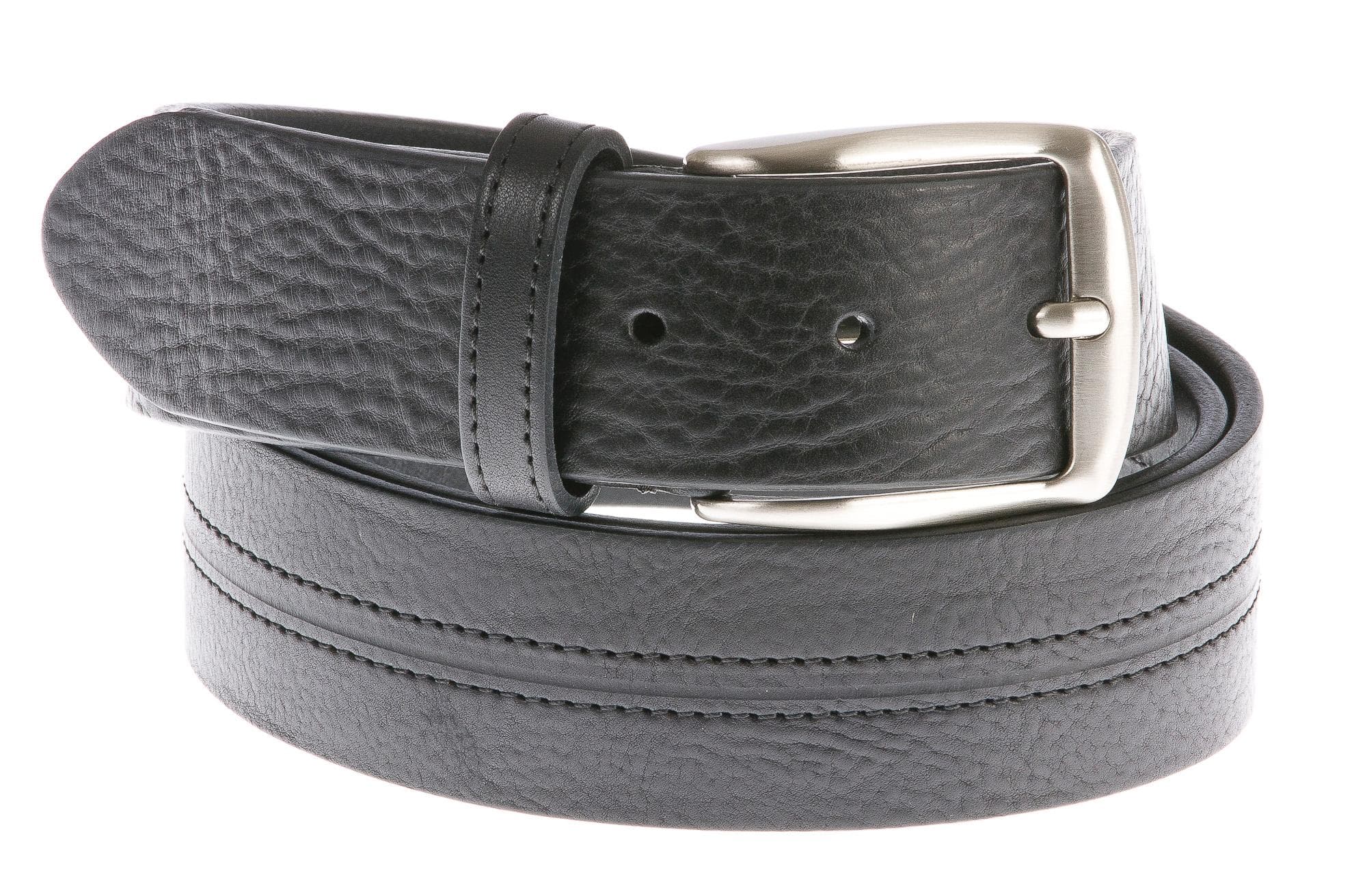 Cintura uomo in vera pelle CHIAROSCURO mod. CHIETI colore NERO Made in Italy