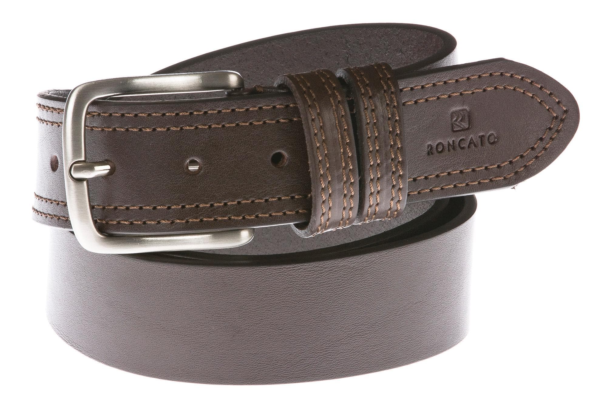 Cintura uomo in vera pelle RONCATO mod. DAMASCO colore MARRONE Made in Italy