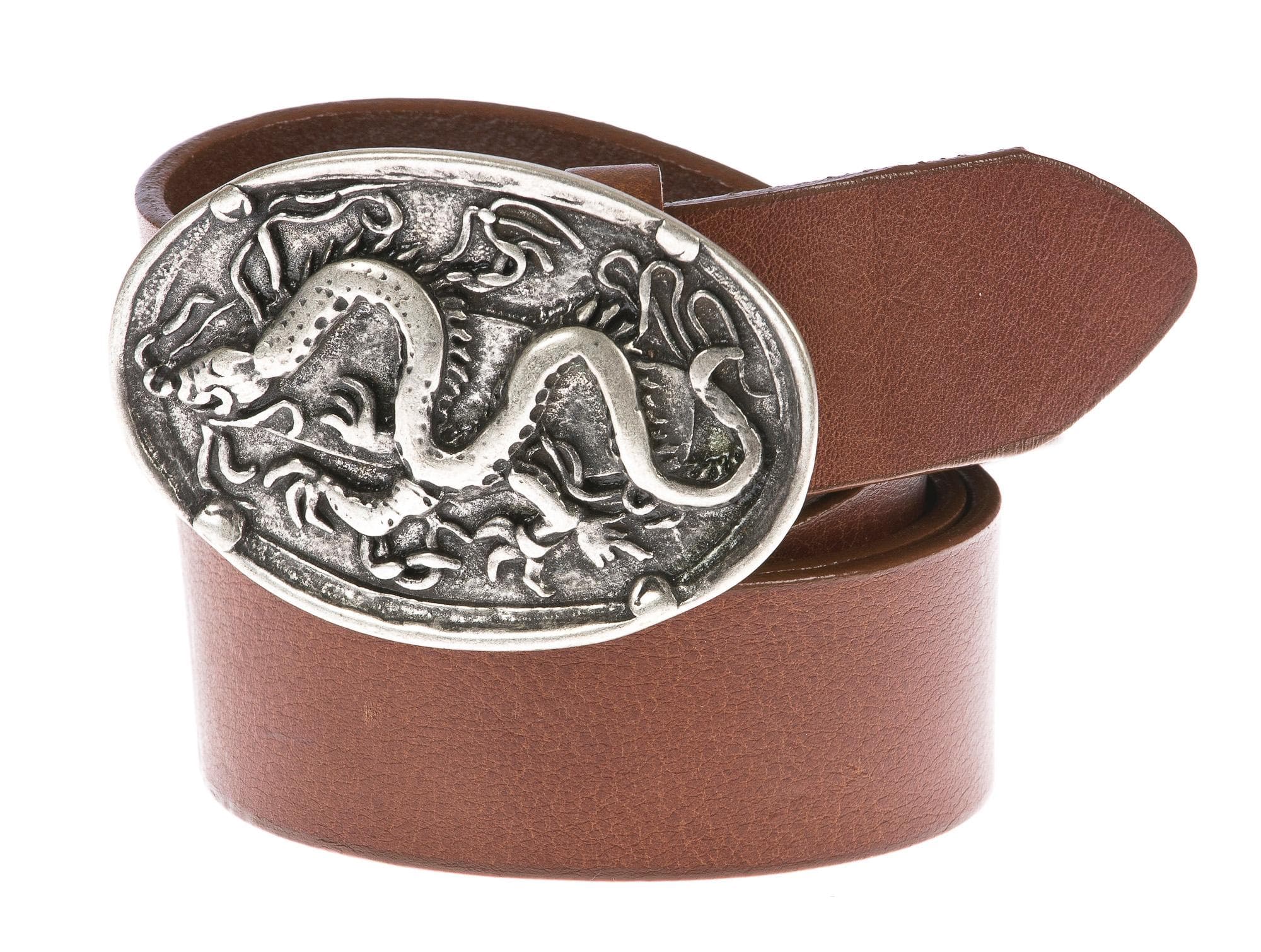 Cintura uomo in vera pelle ABSOLUTE BASIC mod. GENOVA colore MARRONE Made in Italy