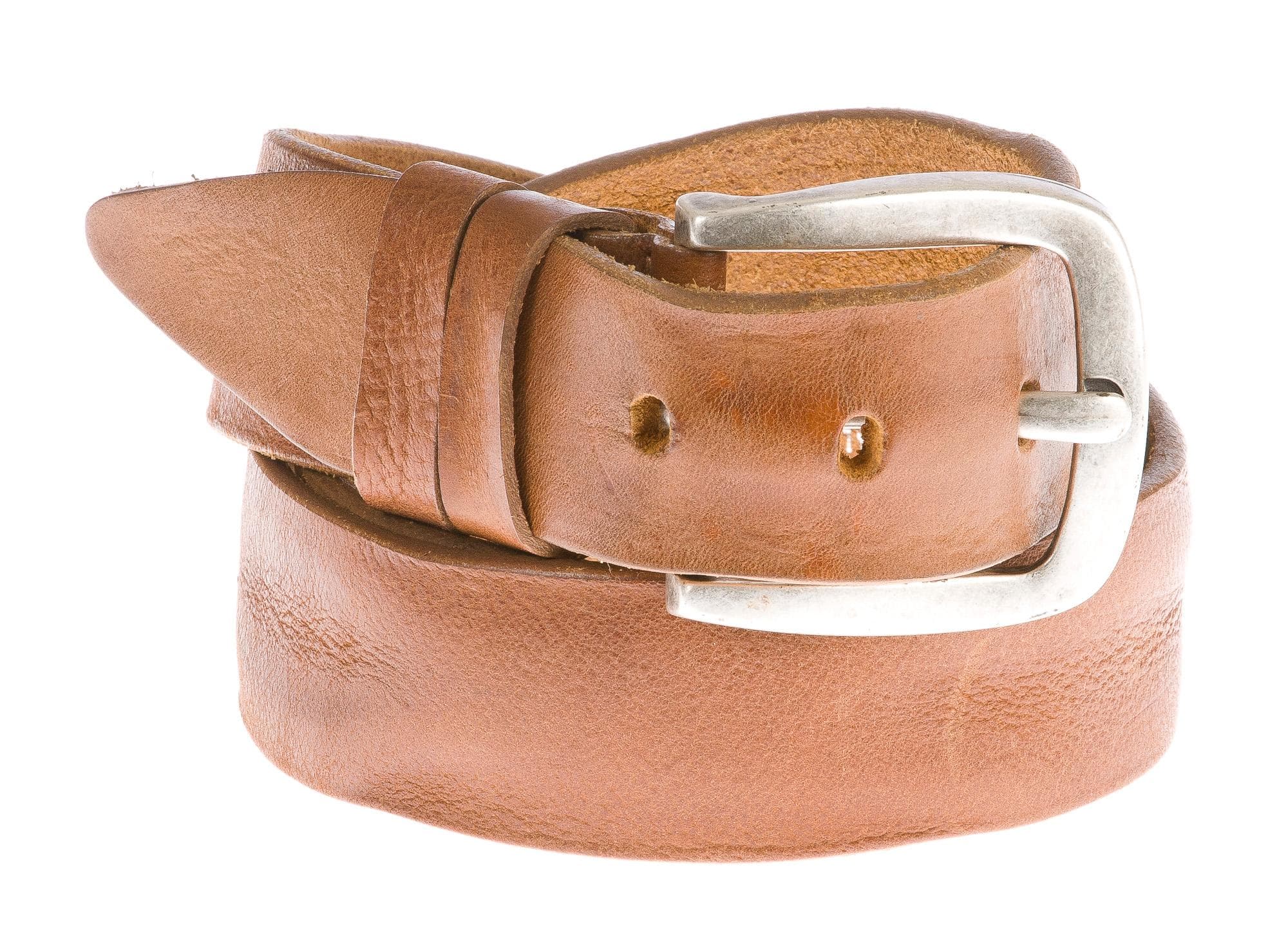 Cintura uomo in vera pelle GIULY mod. PESARO colore MIELE Made in Italy