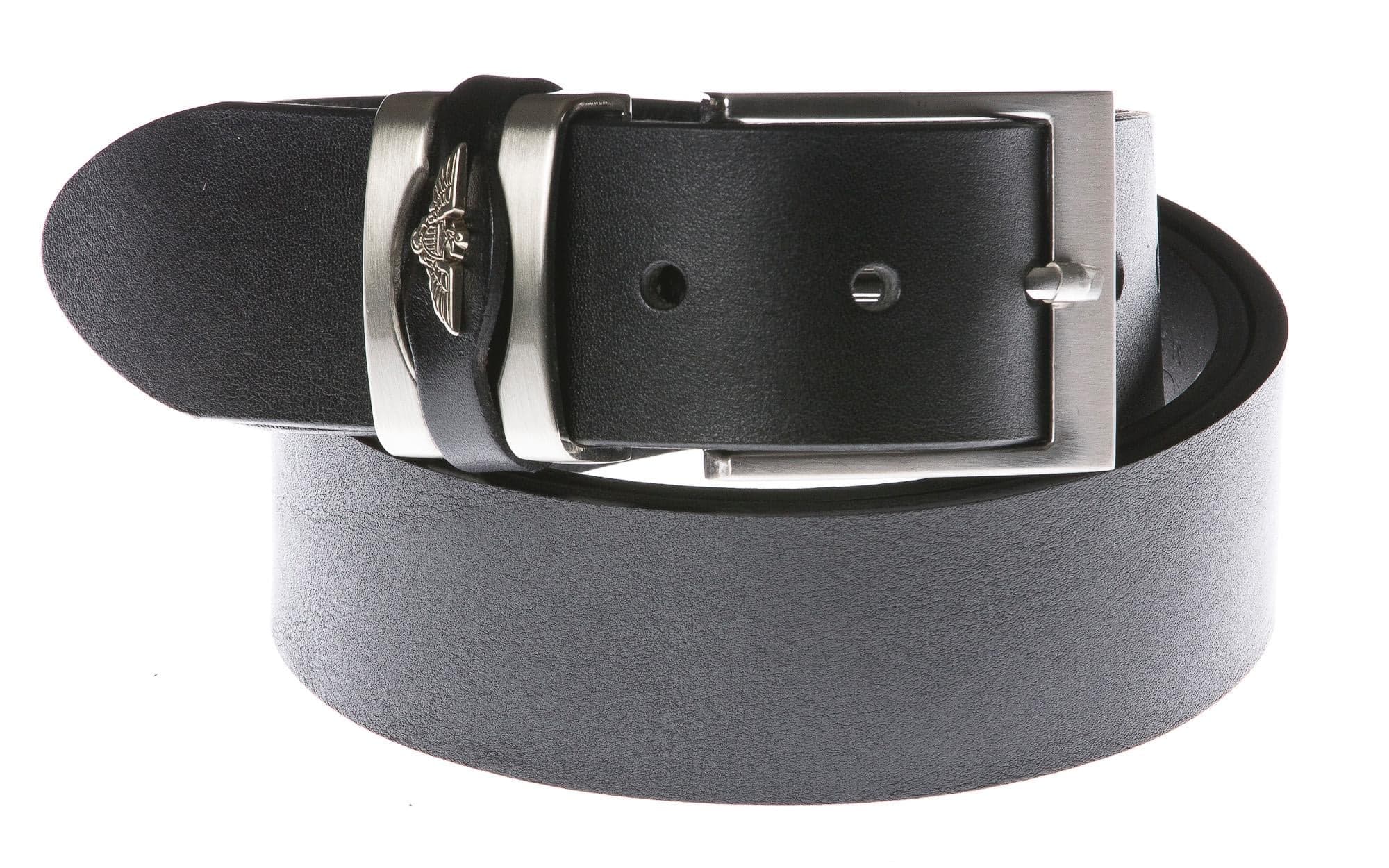 Cintura uomo in vera pelle GP & MAX mod. PORTLAND colore NERO Made in Italy