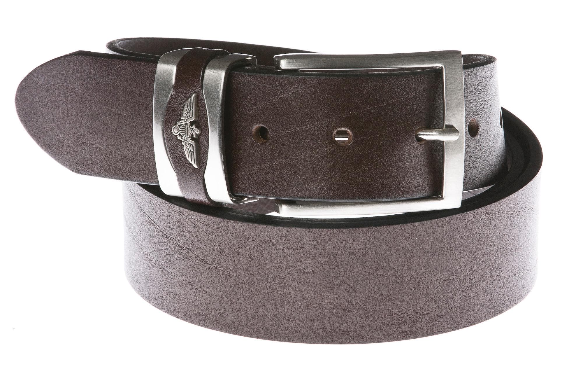 Cintura uomo in vera pelle GP & MAX mod. PORTLAND colore TESTA DI MORO Made in Italy