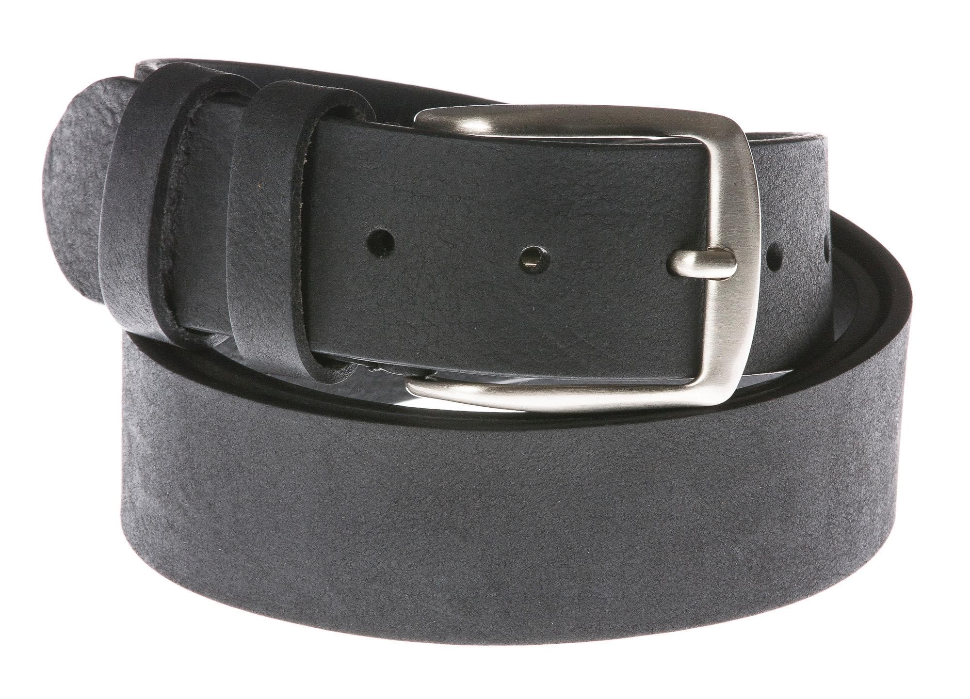 Cintura uomo in vera pelle CHIAROSCURO mod. RIO colore NERO Made in Italy