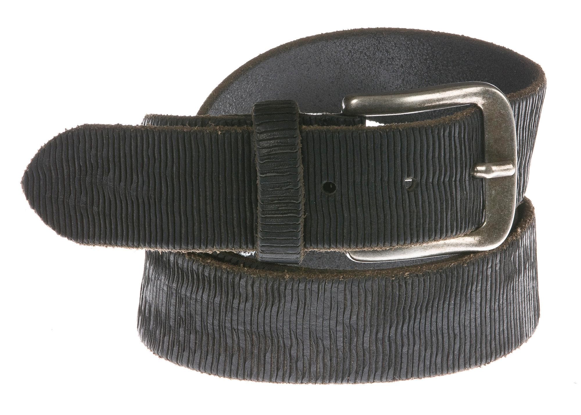 Cintura uomo in vera pelle TRE BI.CI mod. SANTOS colore NERO Made in Italy