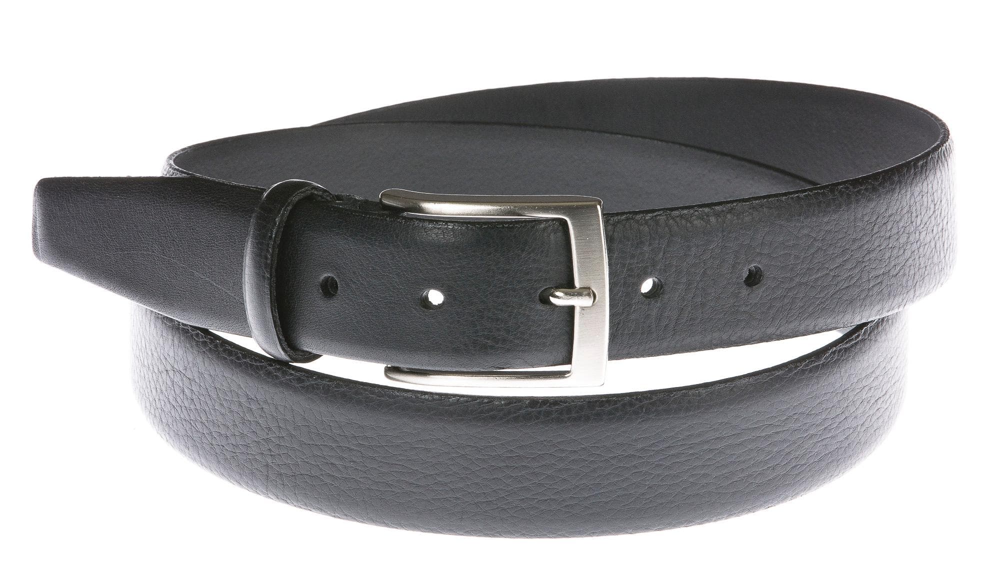 Cintura uomo in vera pelle mod. VANCOUVER colore NERO, CHIAROSCURO, Made in Italy