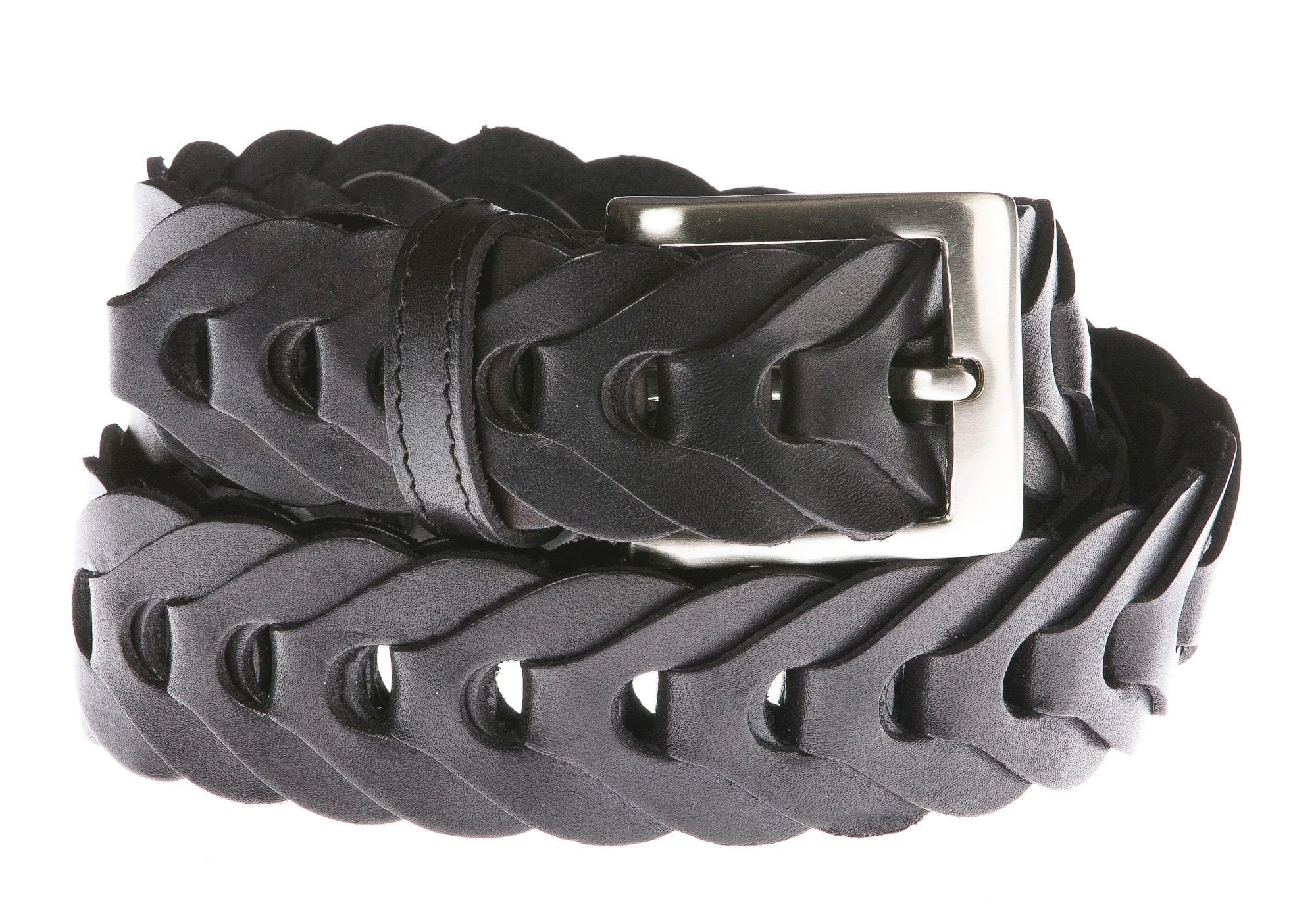 Cintura uomo in vera pelle CHIAROSCURO mod. DAYTON colore NERO Made in Italy