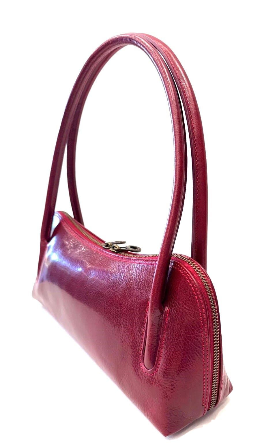 Borsa donna in vera pelle CHIAROSCURO mod. EDA colore ROSSO Made in Italy (Borsa)