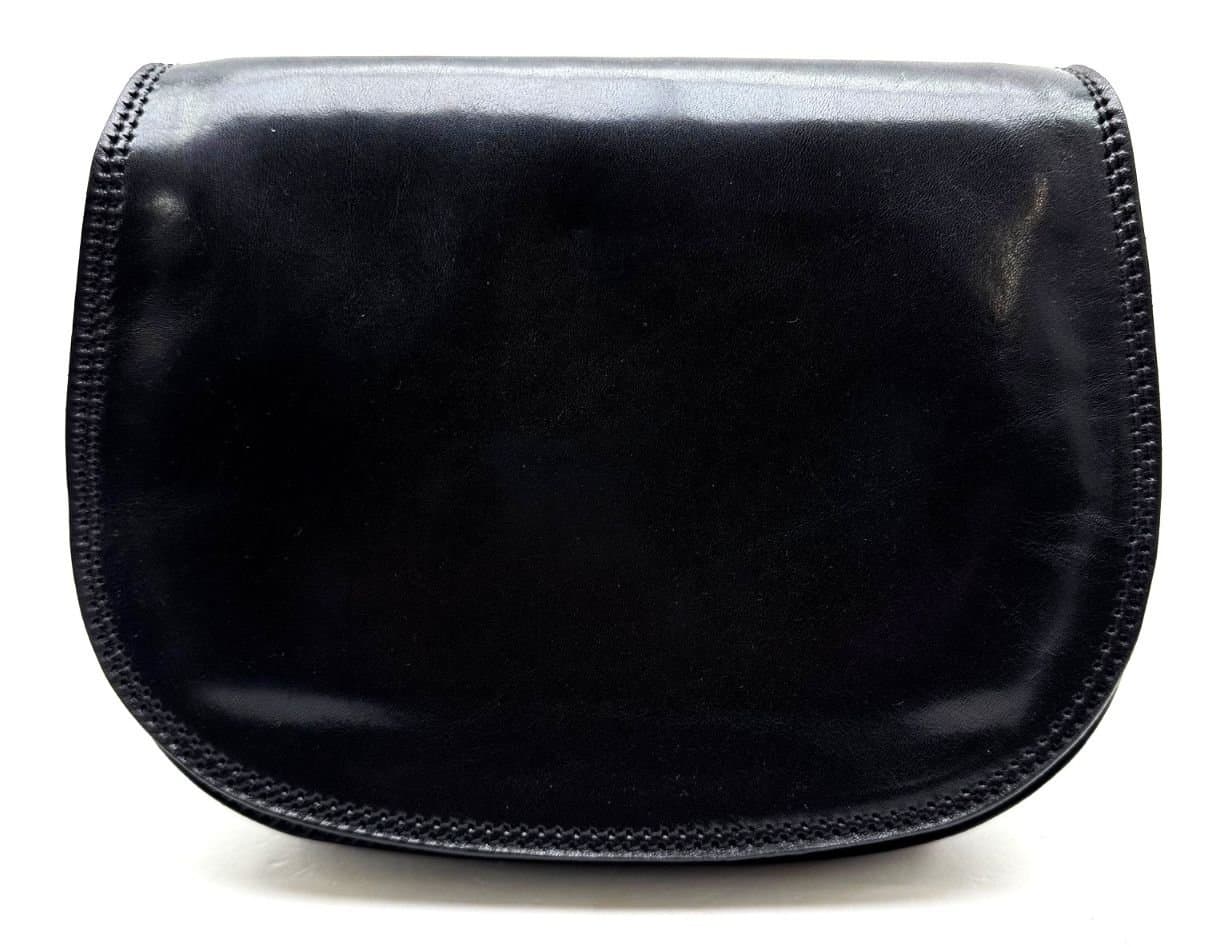 Borsa donna in vera pelle CHIAROSCURO mod. NOEMI colore NERO, borsa Tolfa, Made in Italy