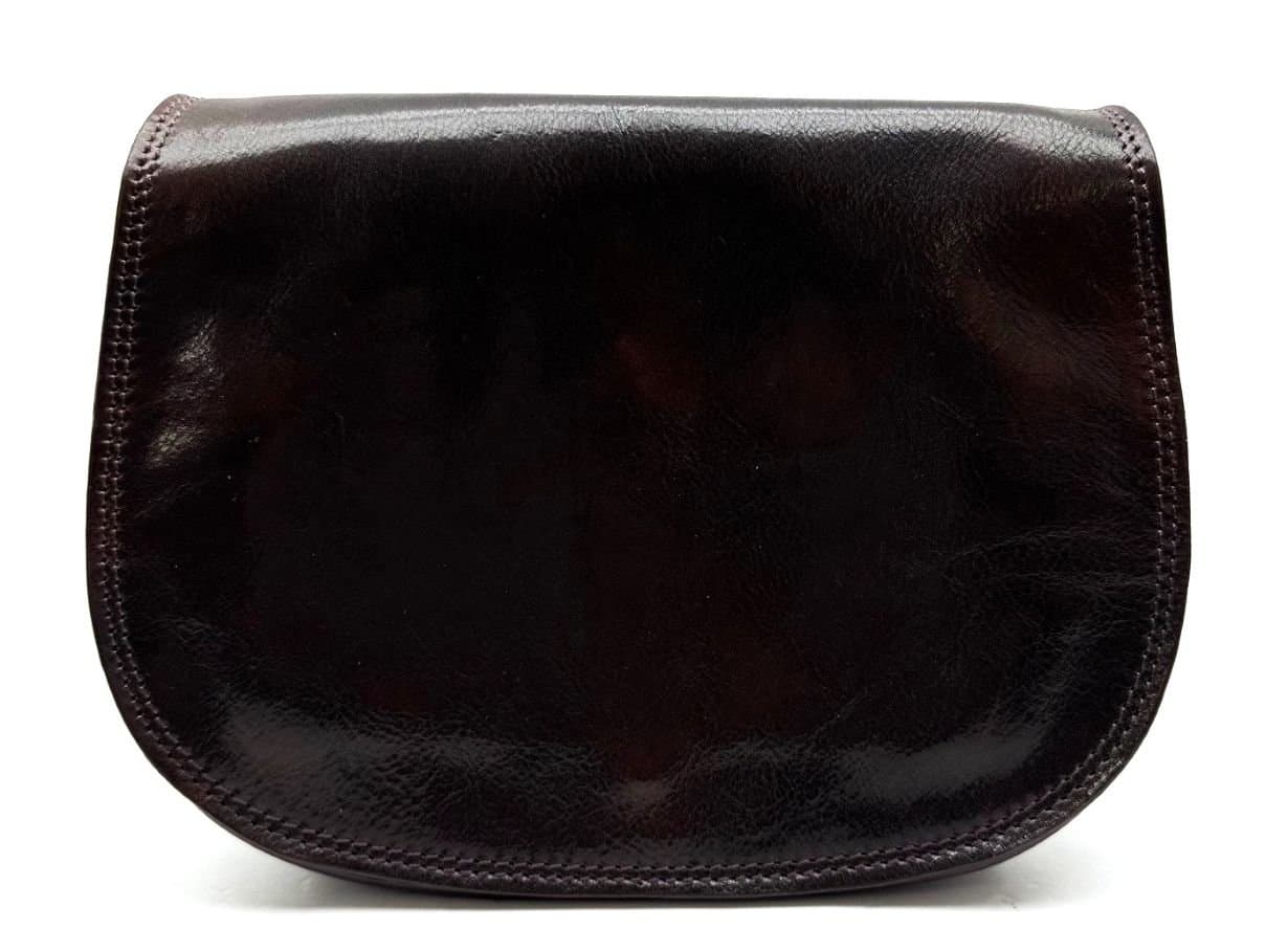 Borsa donna in vera pelle CHIAROSCURO mod. NOEMI colore TESTA DI MORO, borsa Tolfa, Made in Italy