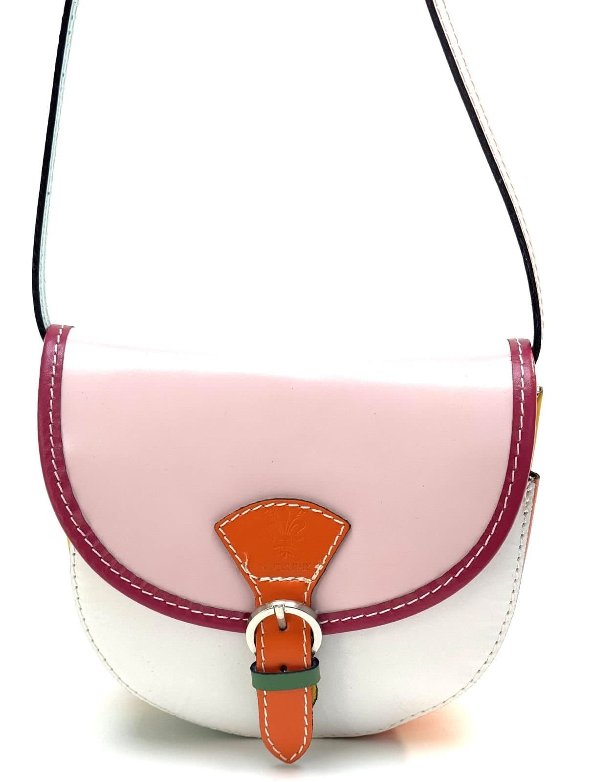 Borsa donna in vera pelle CHIAROSCURO mod. RAMONA colore MULTICOLORE RANDOM ESTIVO, Made in Italy - E50