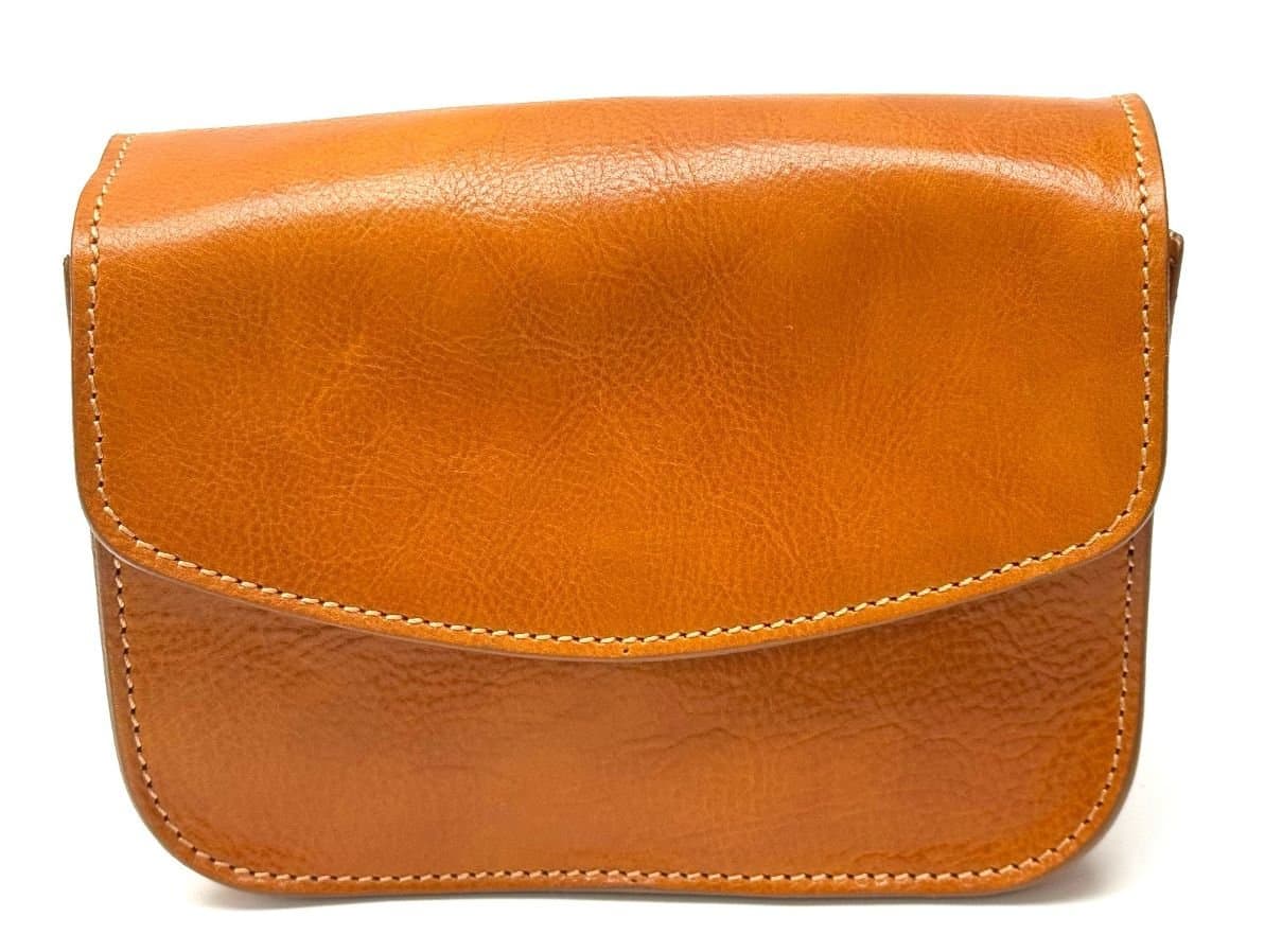 Borsa donna in vera pelle CHIAROSCURO mod. REBECCA colore MIELE Made in Italy