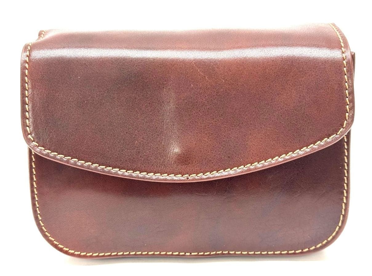 Borsa donna in vera pelle CHIAROSCURO mod. REBECCA colore TESTA MORRO Made in Italy