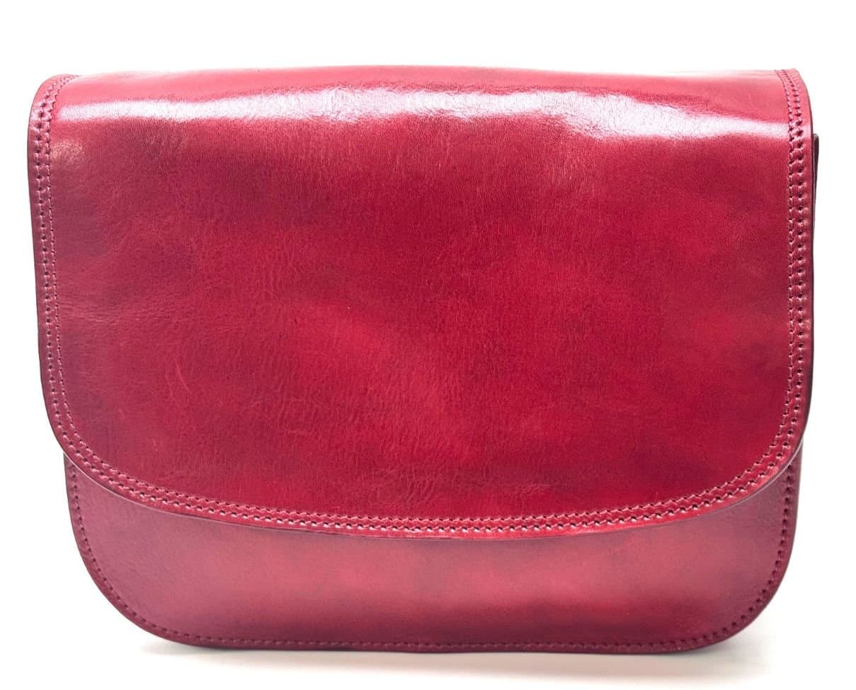 Borsa donna in vera pelle CHIAROSCURO mod. TAMMY colore ROSSO, borsa Tolfa, Made in Italy