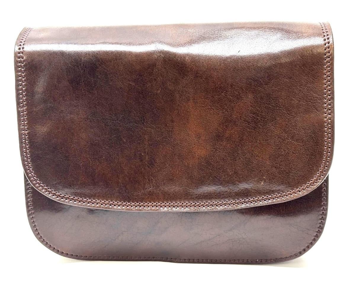 Borsa donna in vera pelle CHIAROSCURO mod. TAMMY colore TESTA DI MORO, borsa Tolfa, Made in Italy