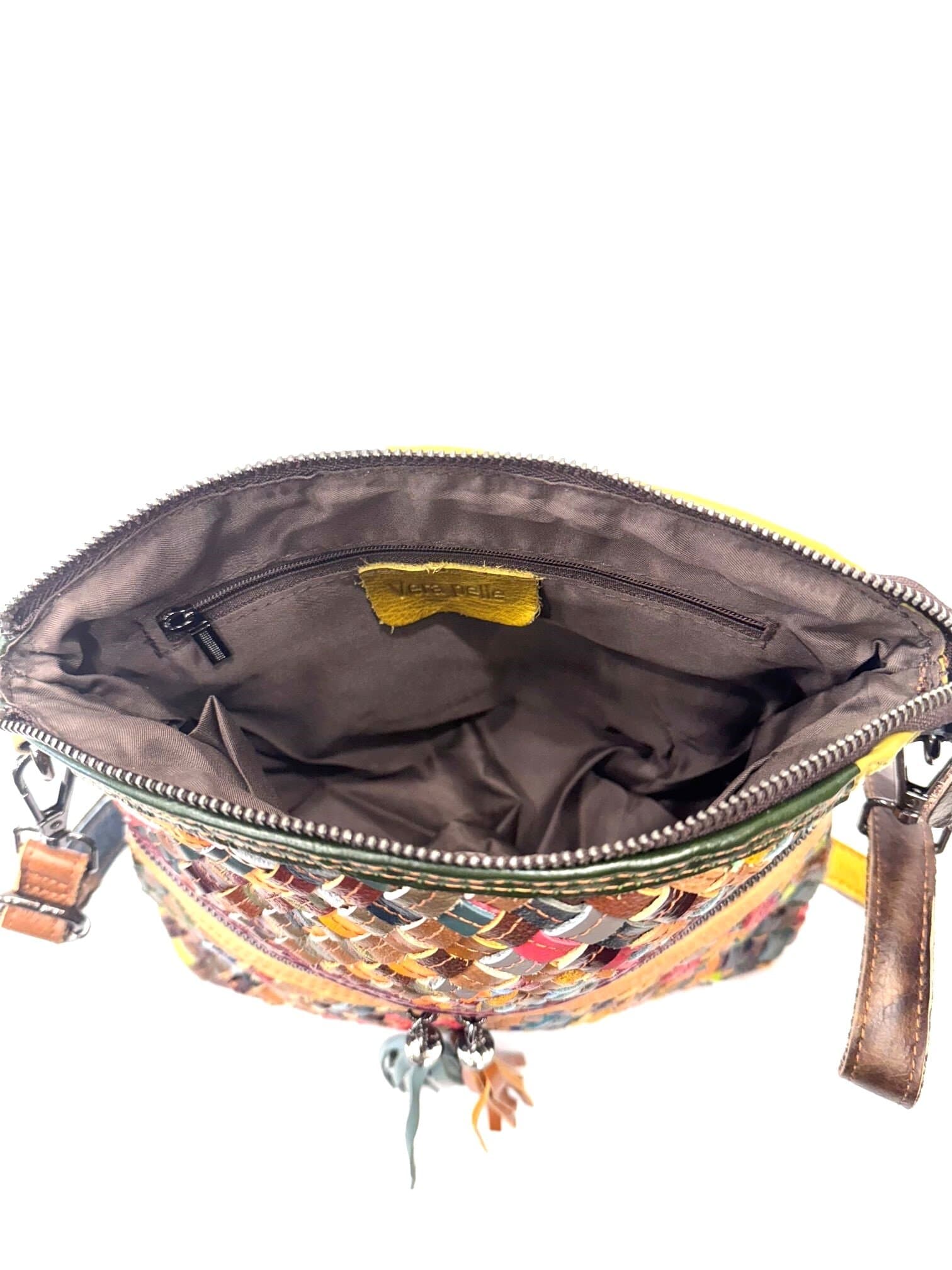 Borsa donna in vera pelle ARIANNA DINI mod. AVA intrecciato, MULTICOLORE / RANDOM - P005687