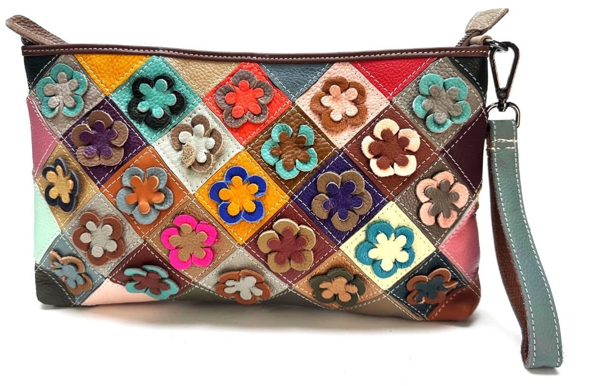 Borsa donna in vera pelle ARIANNA DINI mod. EDY MAXI, MULTICOLORE / RANDOM