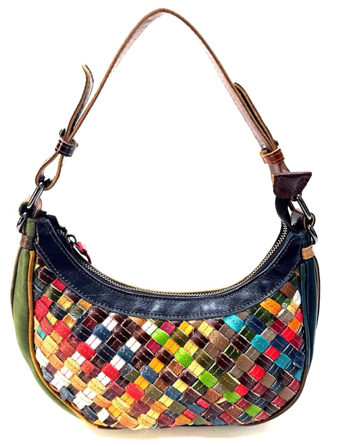 Borsa donna in vera pelle ARIANNA DINI mod. GAIA SMALL, MULTICOLORE random