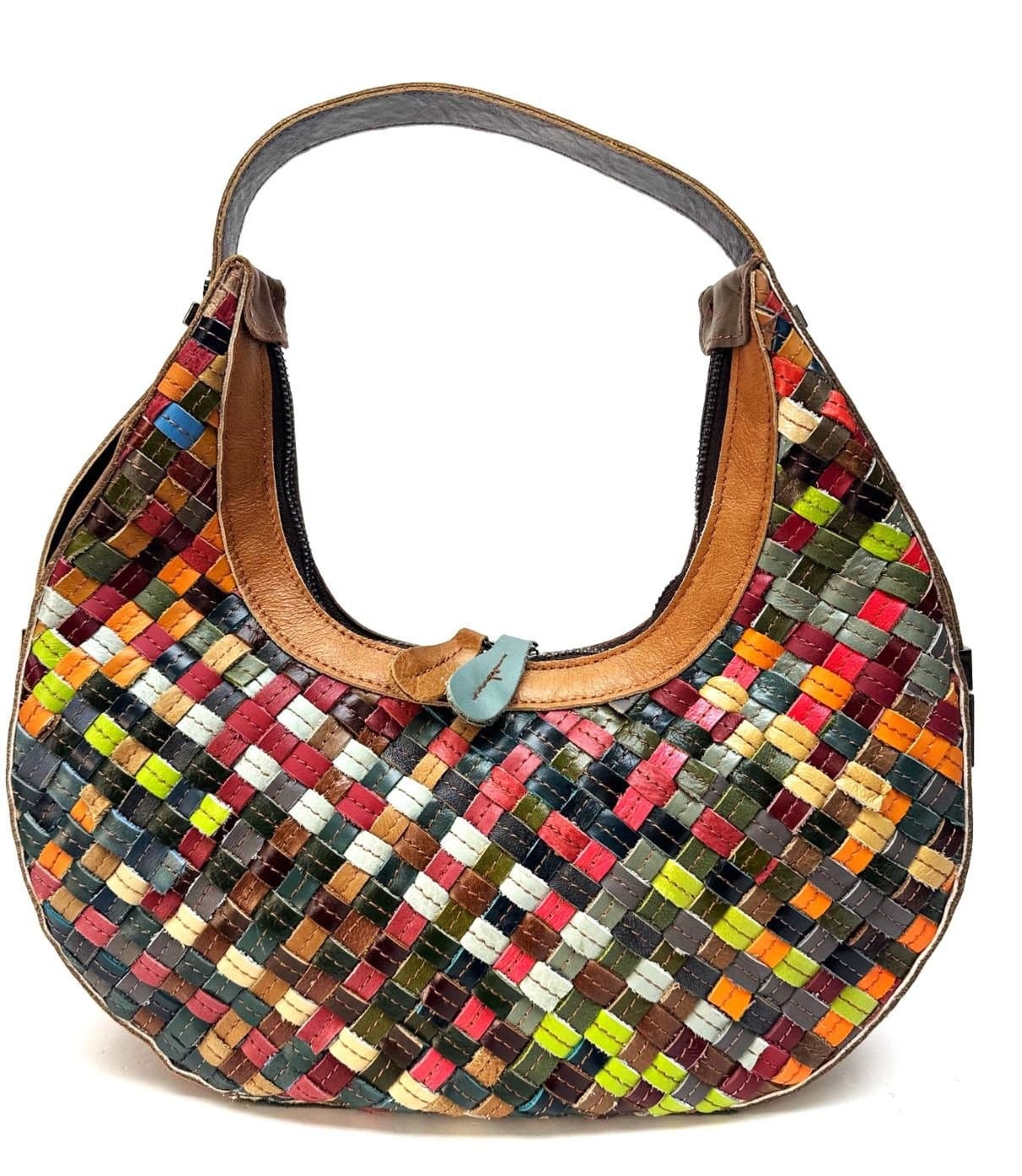 Borsa donna in vera pelle ARIANNA DINI mod. ROSALIA MAXI, MULTICOLORE random