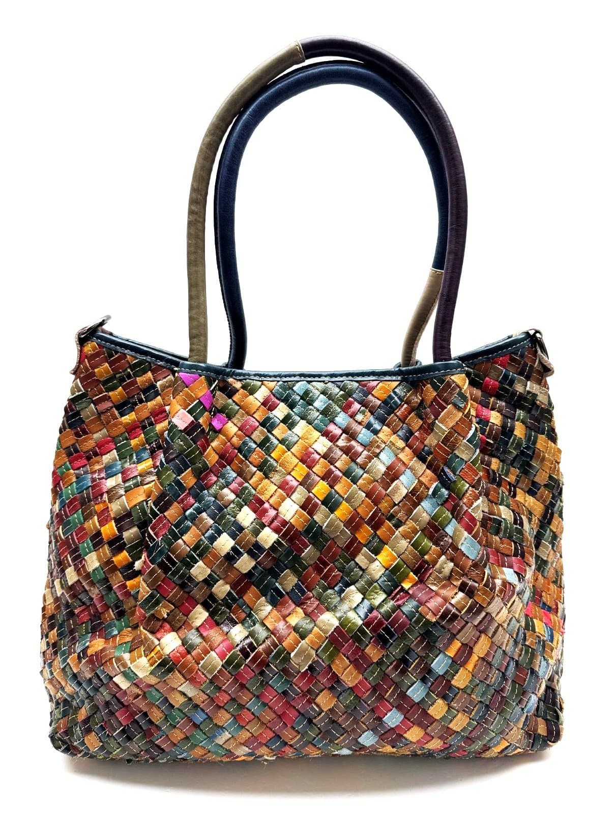 Borsa donna in vera pelle ARIANNA DINI mod. TULLIA, MULTICOLORE