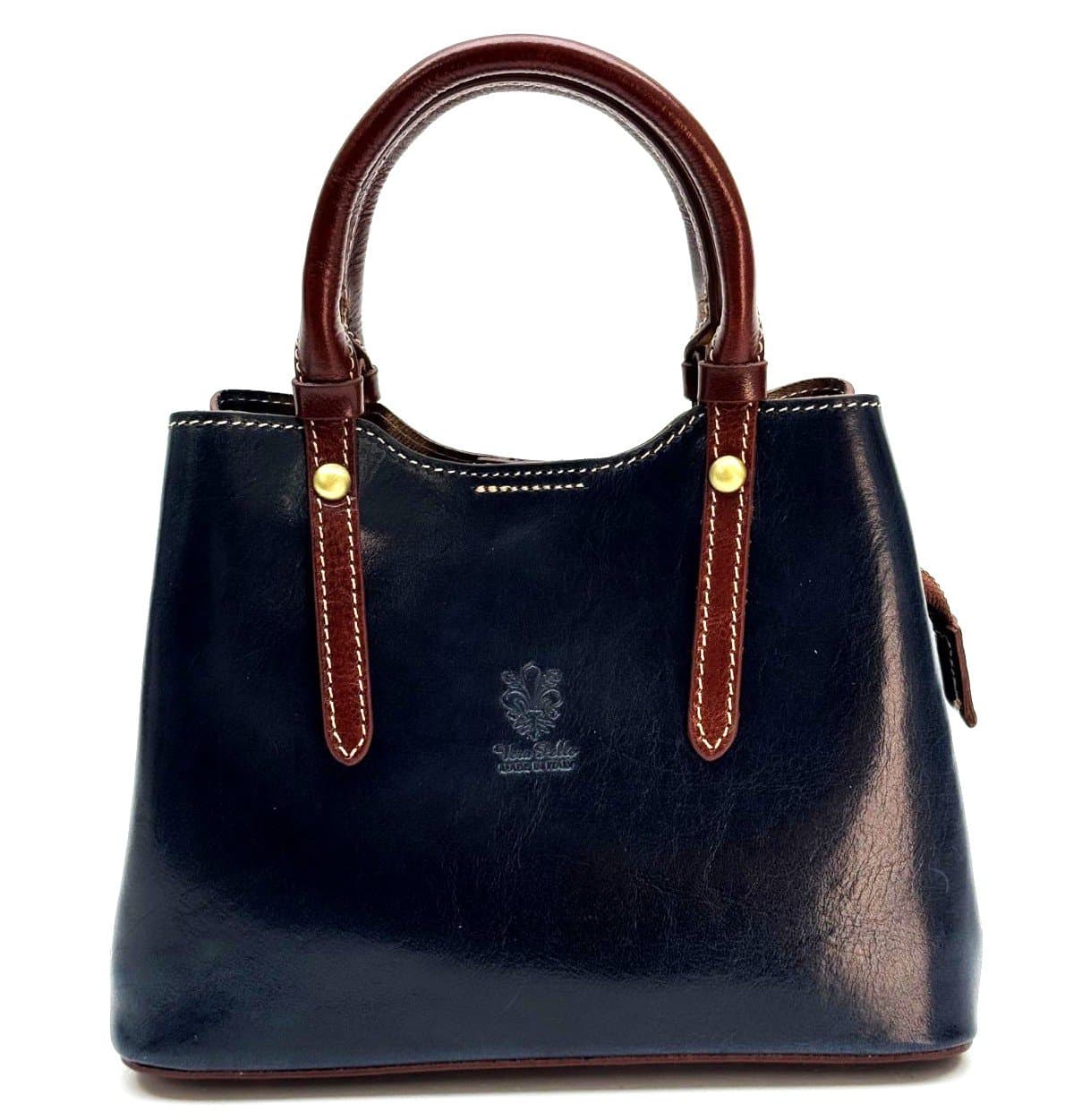 CHIAROSCURO women's bag in genuine leather mod. VIKY color BLUE , Made in Italy.
