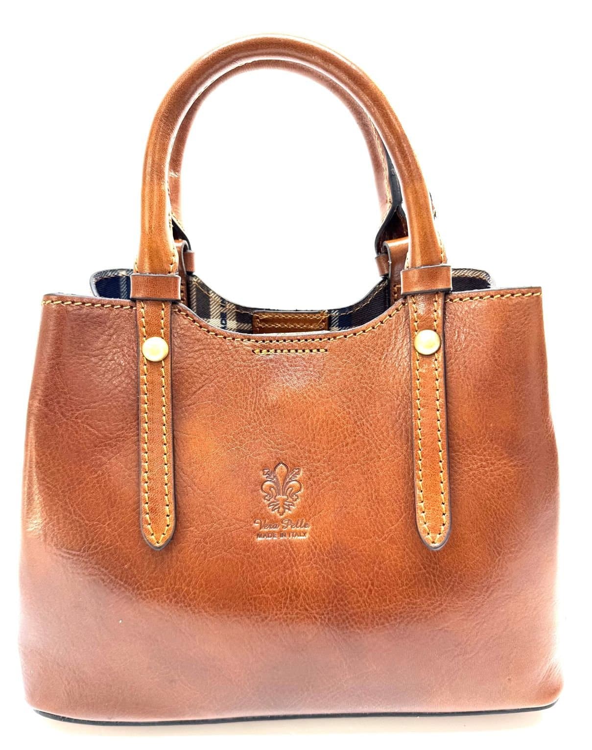 Borsa donna in vera pelle CHIAROSCURO mod. VIKY colore MIELE Made in Italy
