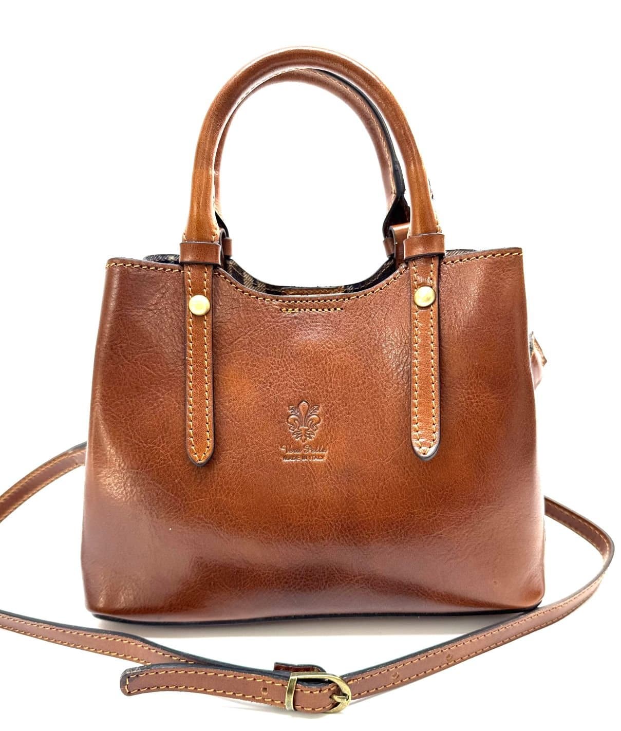 CHIAROSCURO women's bag in genuine leather mod. VIKY color HONEY Made in Italy.