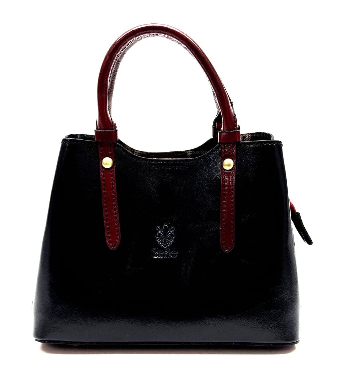 CHIAROSCURO women's bag in genuine leather mod. VIKY color BLACK , Made in Italy.