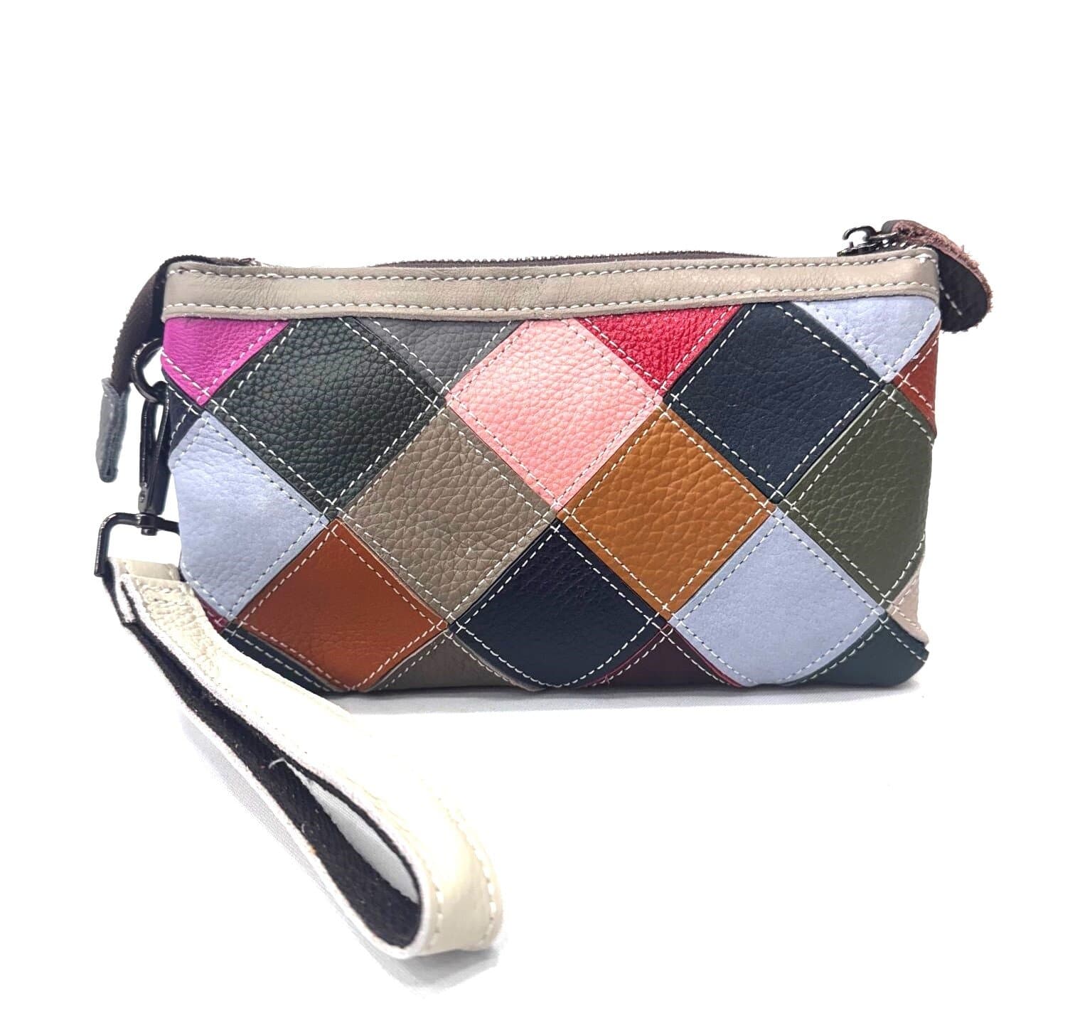 Borsa donna in vera pelle DONY, colore MULTICOLOR - FIORI, ARIANNA DINI