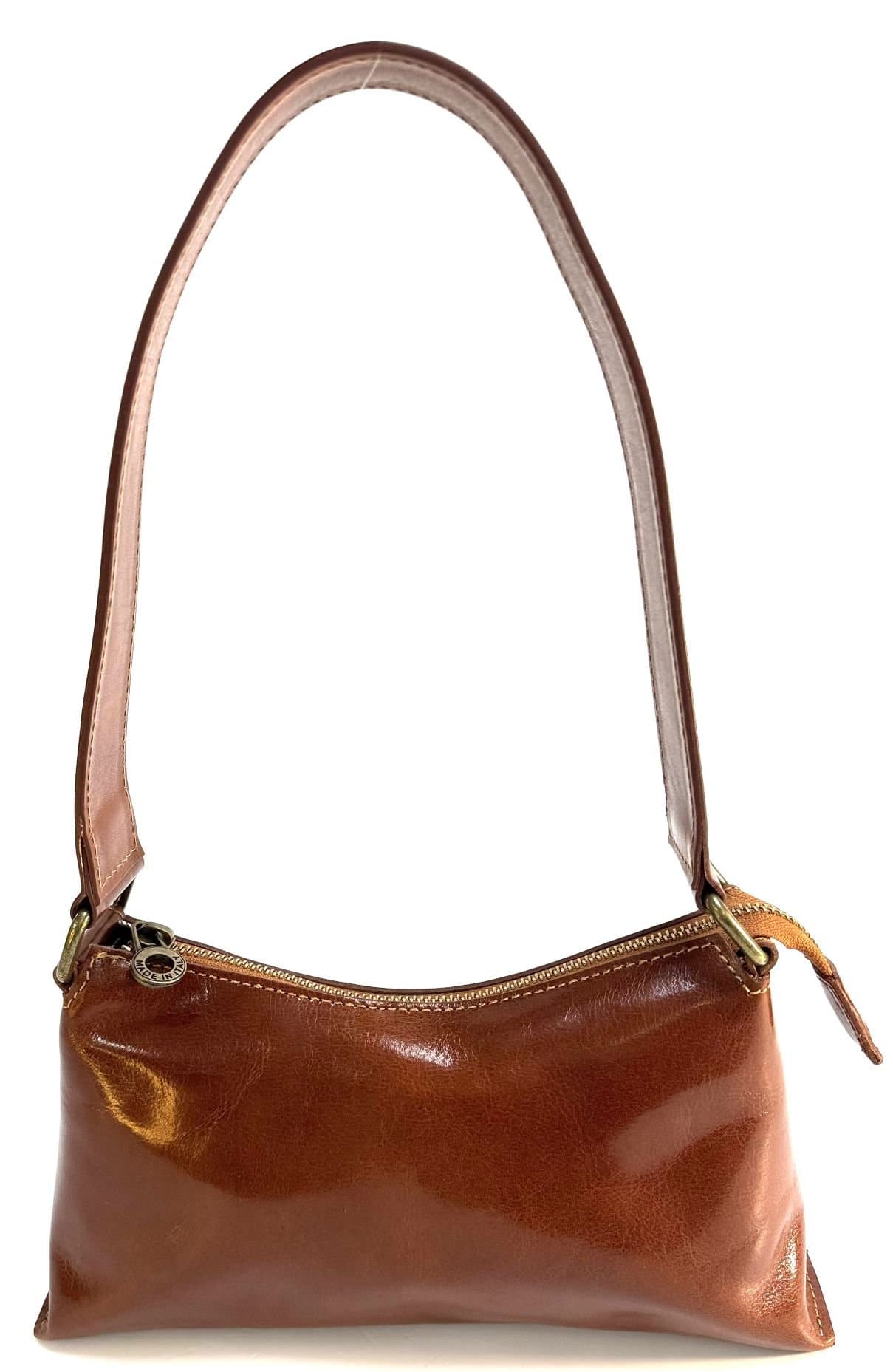 Borsa donna in vera pelle CHIAROSCURO mod. MARILYN, colore MIELE, Made in Italy