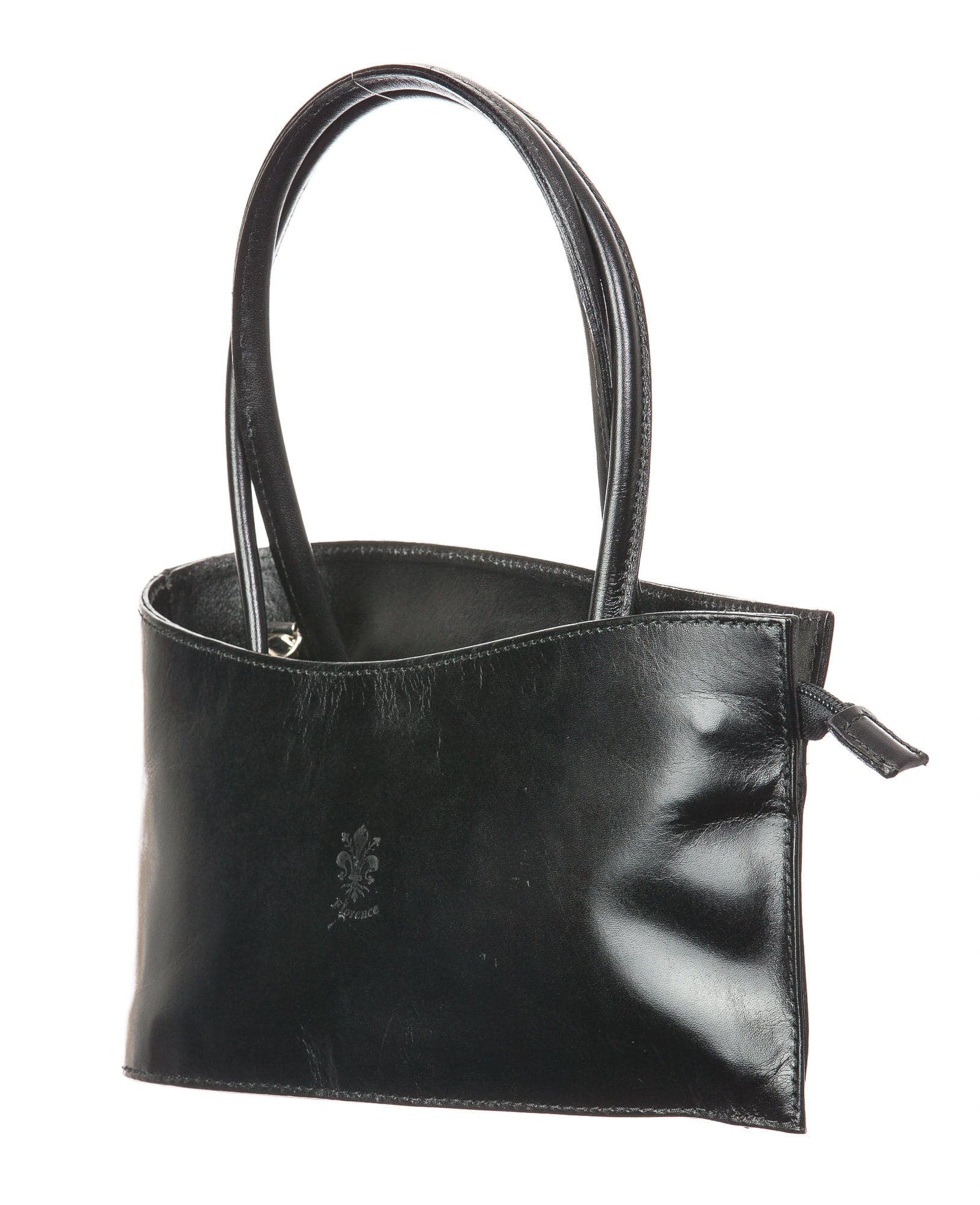 Borsa donna in vera pelle CHIAROSCURO mod. RENEE, colore NERO, Made in Italy.