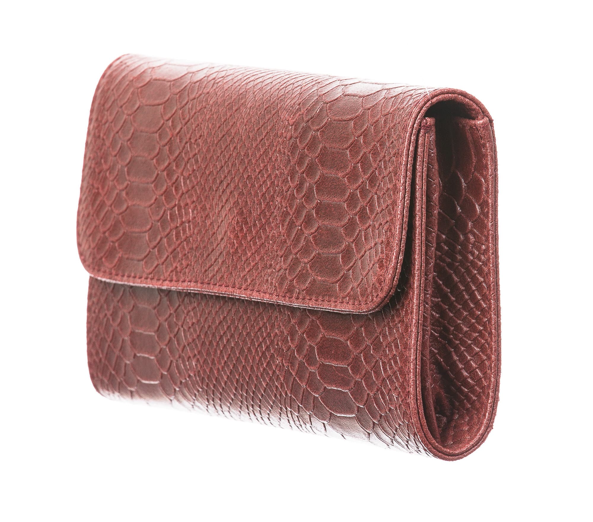 Borsa donna in vera pelle CHIARO SCURO mod. EMILIA, colore BORDO', Made in Italy.