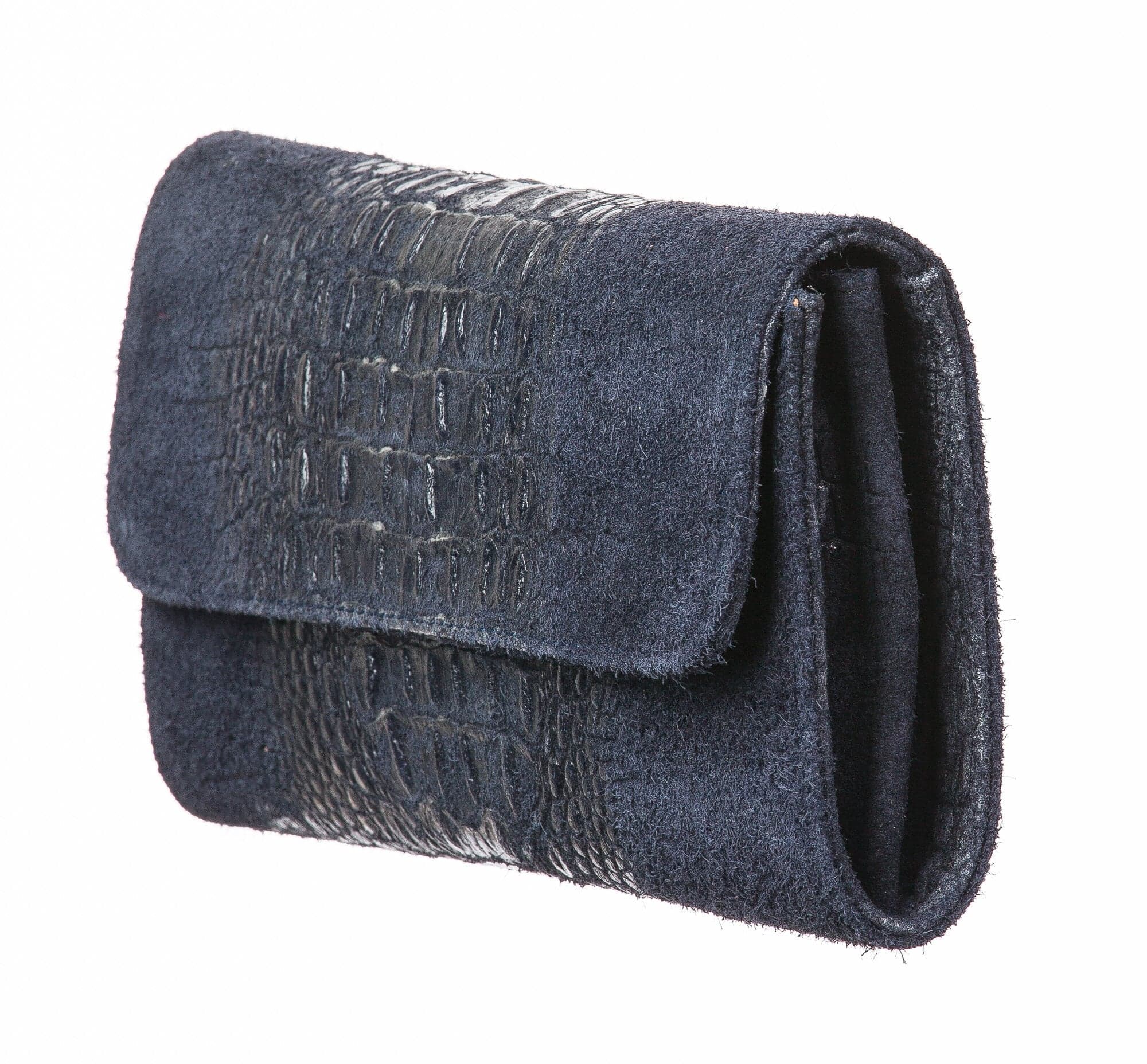 Borsa donna in vera pelle CHIARO SCURO mod. EMILIA, colore BLU, Made in Italy.