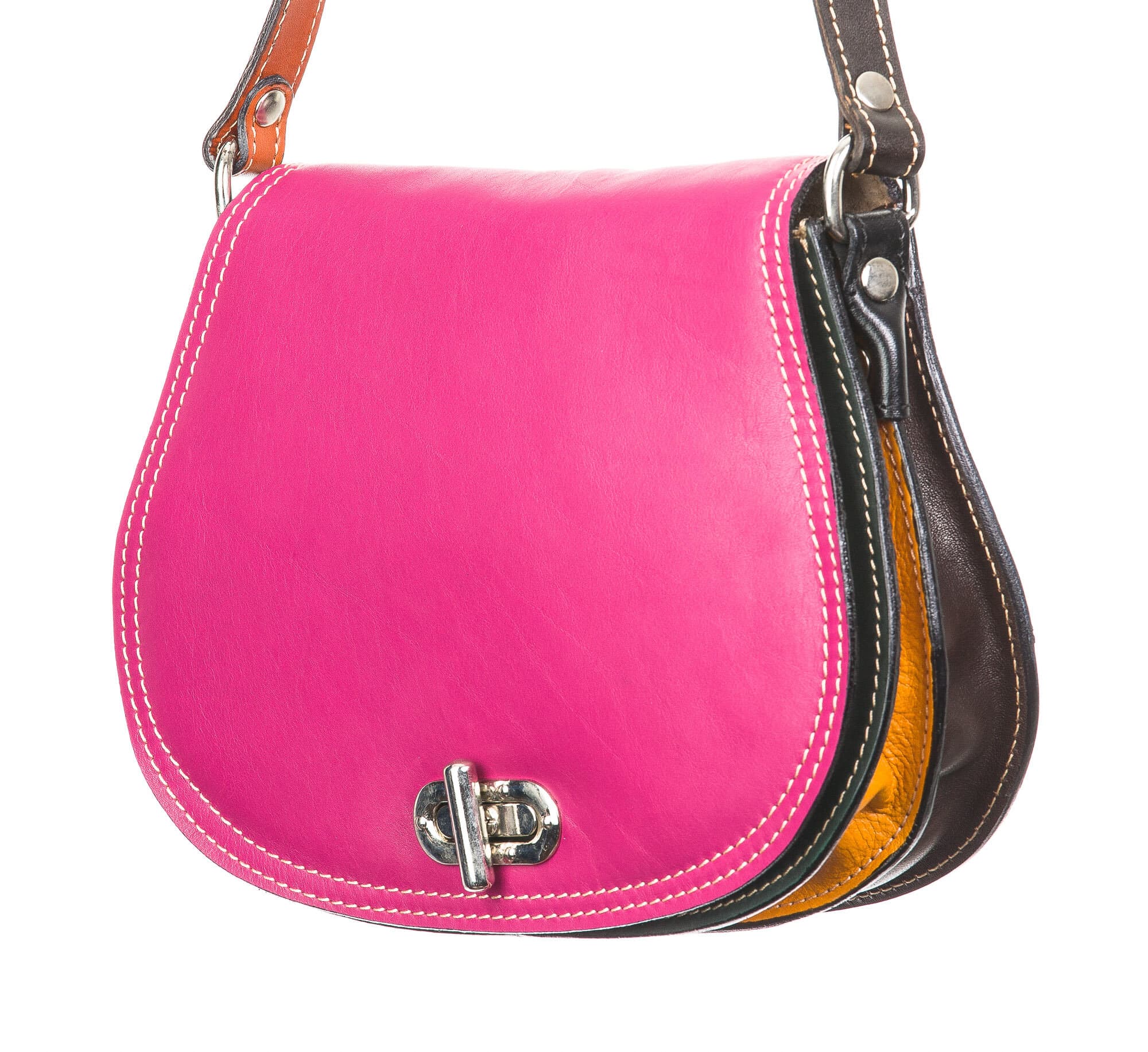 Borsa donna in vera pelle CHIAROSCURO mod. ELANIE, MULTICOLORE, Made in Italy. - P001242 (Borsa)