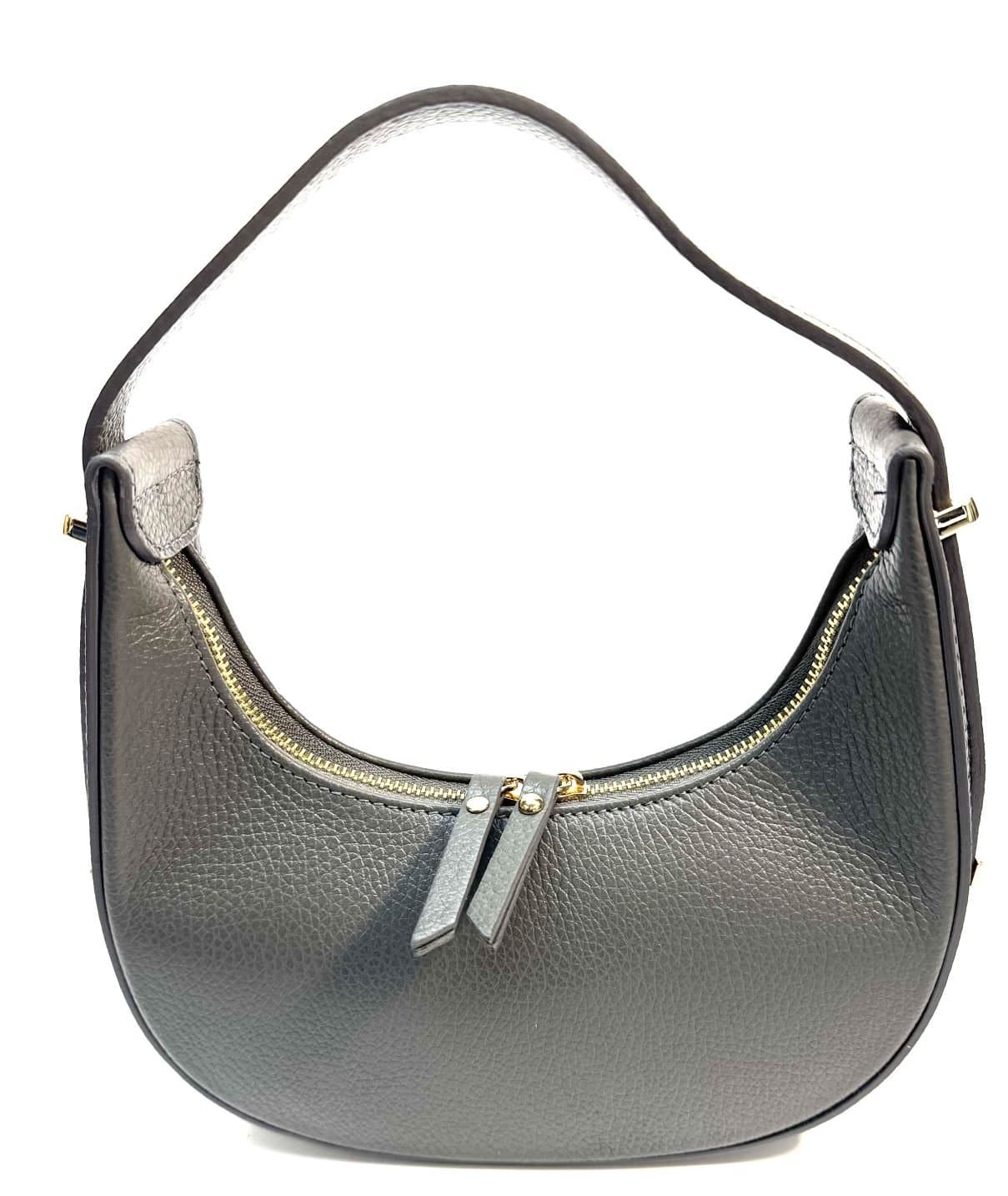 Genuine leather bag, MOANA, light blue color, CHIAROSCURO, Made in Italy