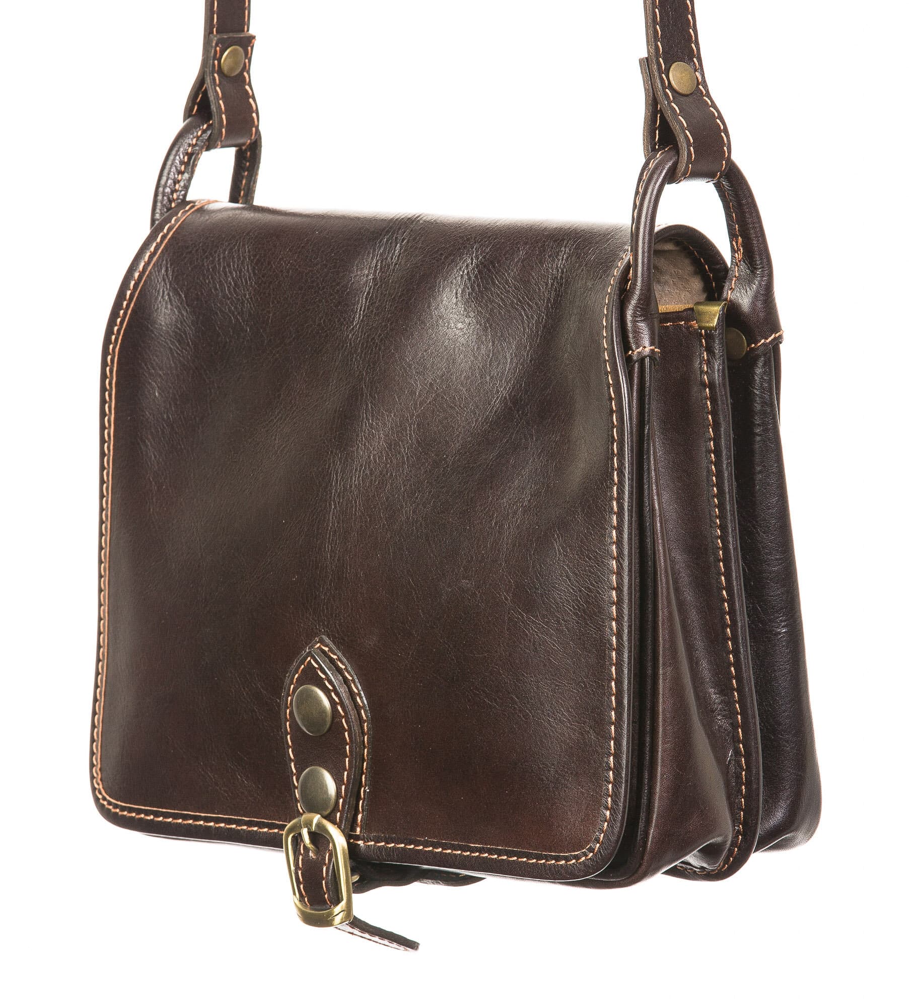 Borsa uomo in vera pelle CHIAROSCURO mod. LUKA, colore TESTA DI MORO, Made in Italy. (Borsa)