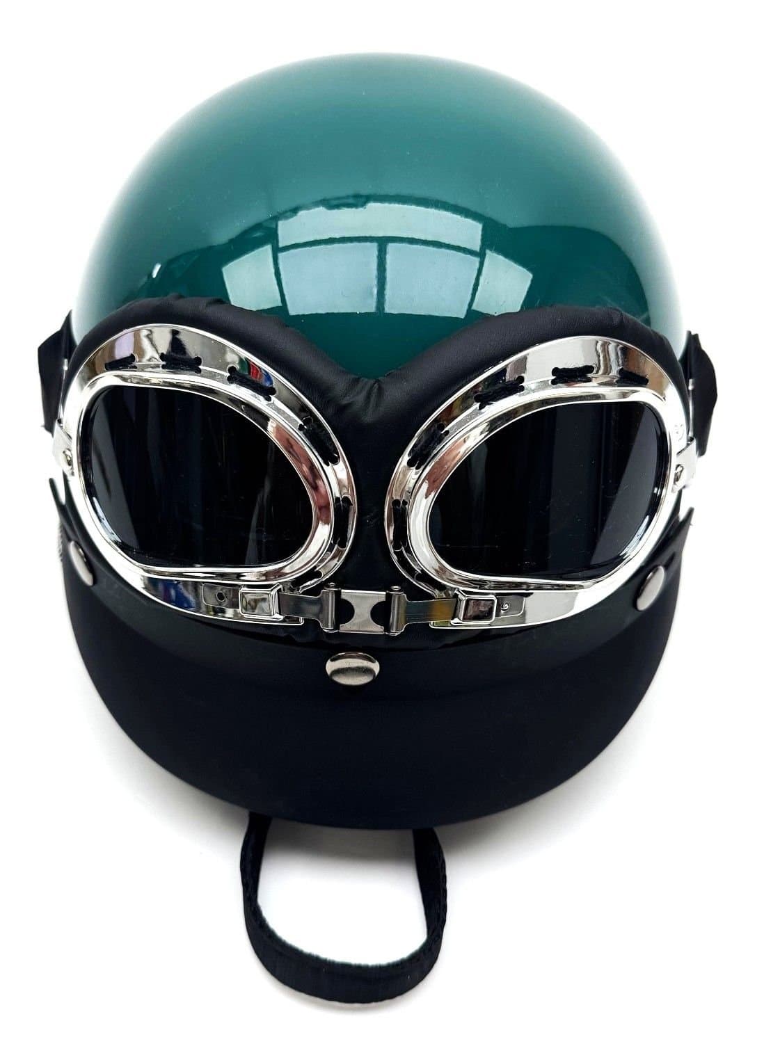 Eros backpack and bag helmet with shoulder strap, Cosplay Steampunk Style, in eco-leather, green color, ARIANNA DINI DESIGN