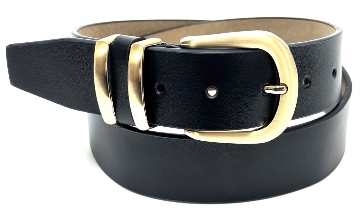 Cintura donna in vera pelle CHIAROSCURO mod. DRESDA colore blu, Made in Italy