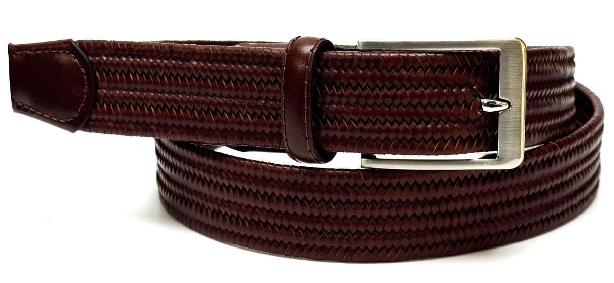 Cintura uomo in vera pelle CHIAROSCURO mod. MIAMI colore MARRONE Made in Italy