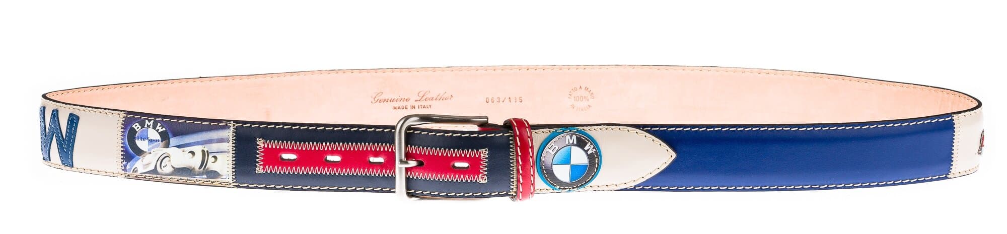 Cintura vintage uomo in vera pelle MONACO, colore MULTICOLOR