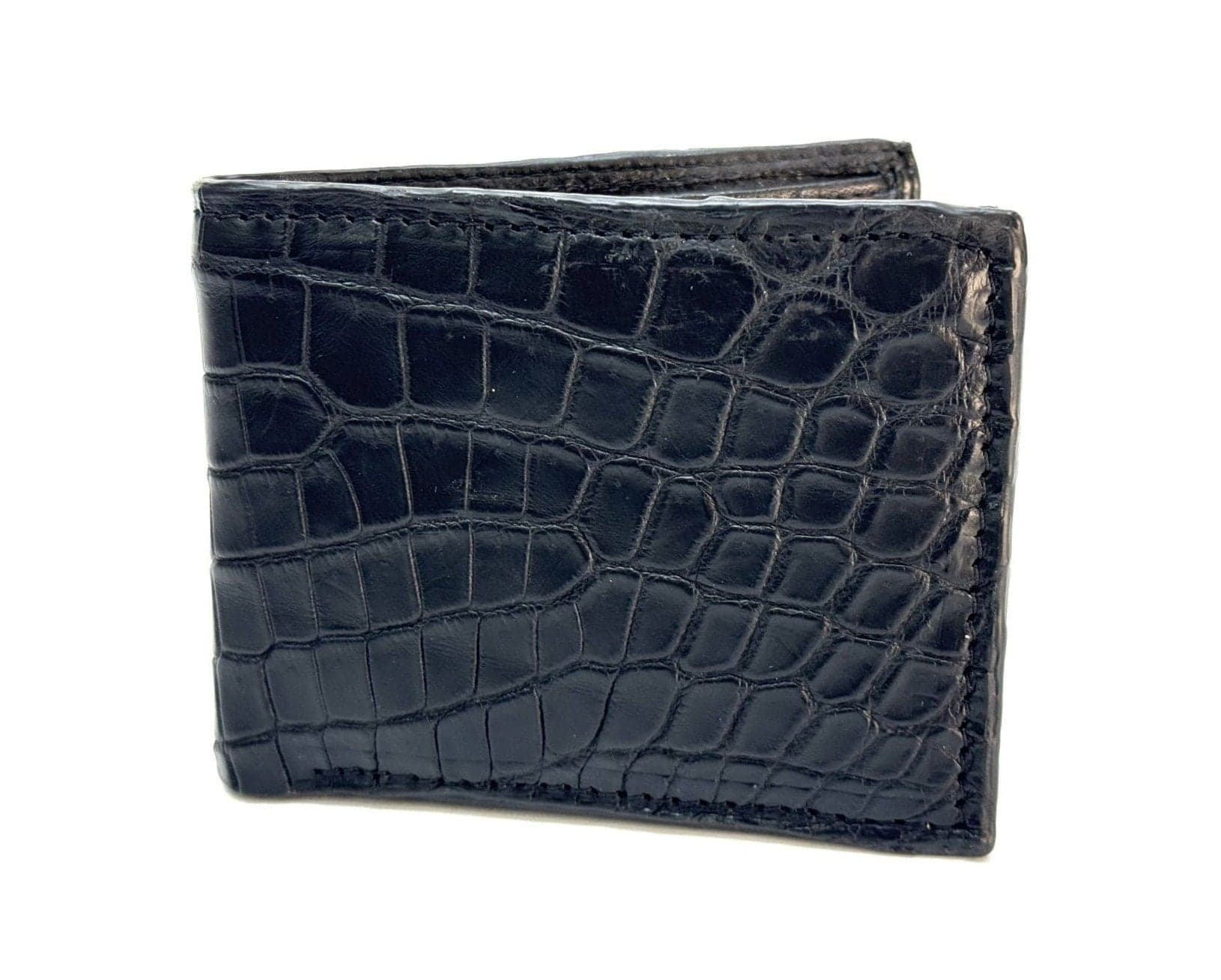 MARATEA2: portafoglio, uomo in pelle di COCCODRILLO, colore: NERO, Made in Italy.