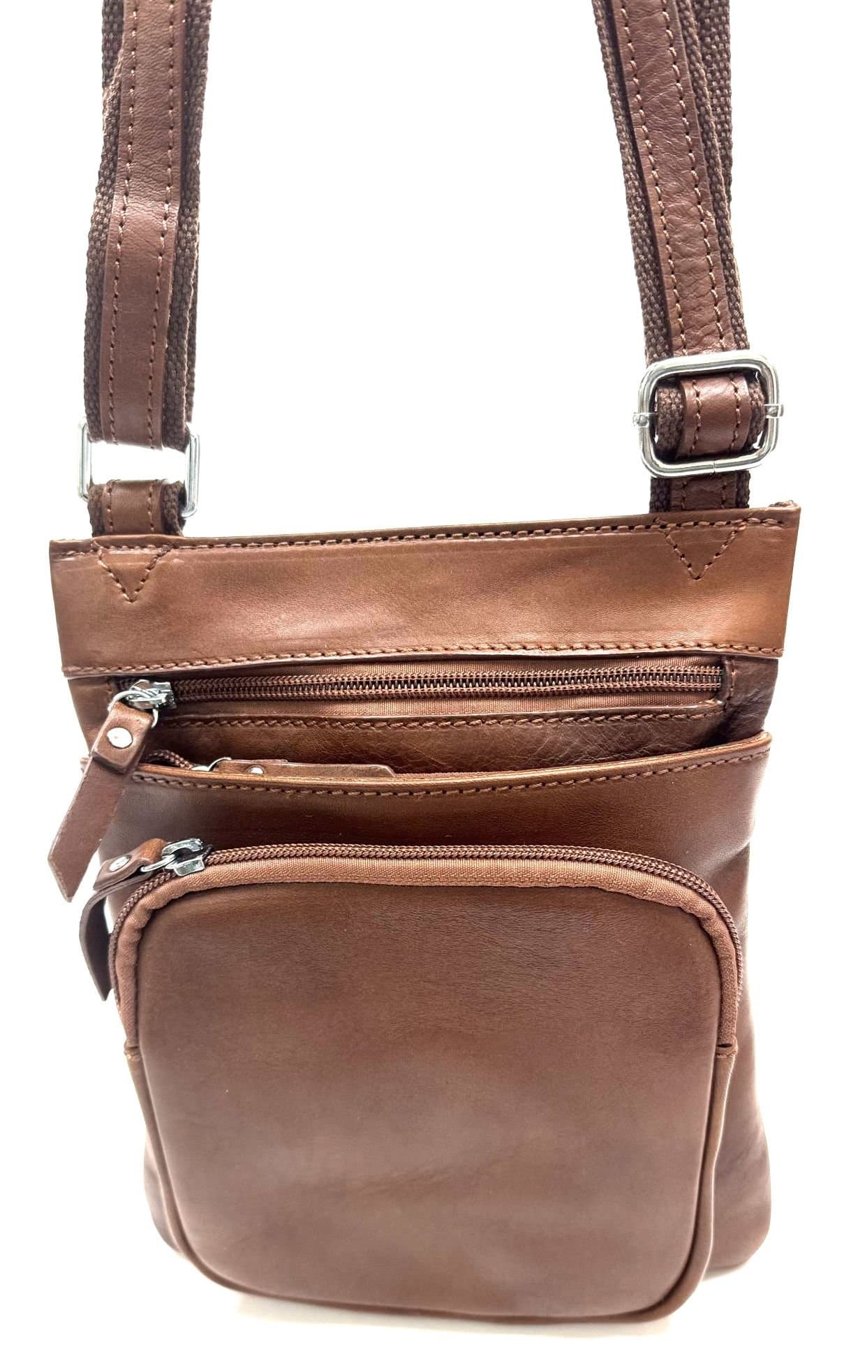 NIKO : tracolla uomo in cuoio, colore : MARRONE, Made in Italy