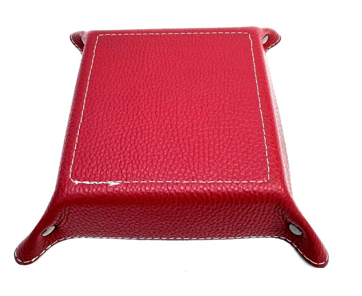 Porta oggetti uomo / donna in pelle CHIAROSCURO mod HARRY, colore BORDEAUX Made in Italy