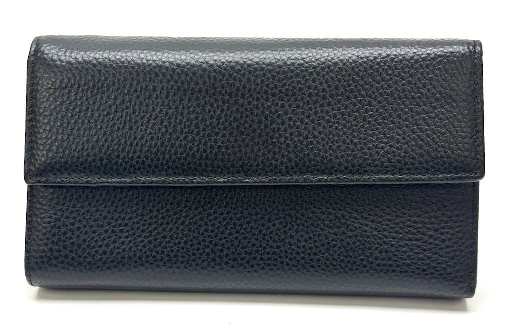 Portafoglio donna in vera pelle tradizionale SANTINI mod. MARGHERITA colore NERO, Made in Italy