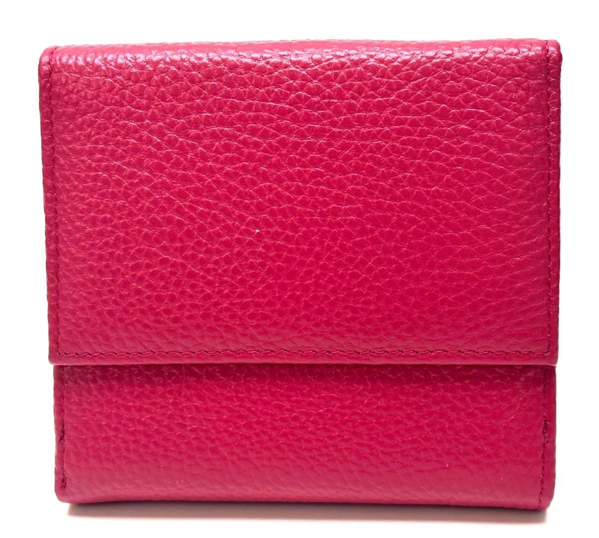 Portafoglio donna in vera pelle tradizionale SANTINI mod ALTEA colore FUCSIA Made in Italy