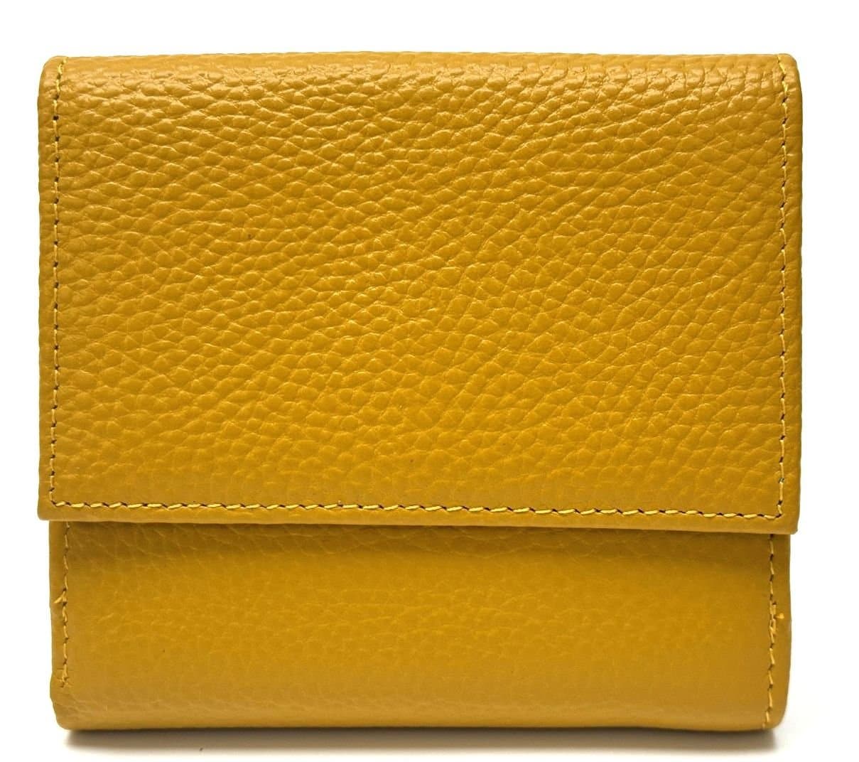 Portafoglio donna in vera pelle tradizionale SANTINI mod ALTEA colore GIALLO, Made in Italy