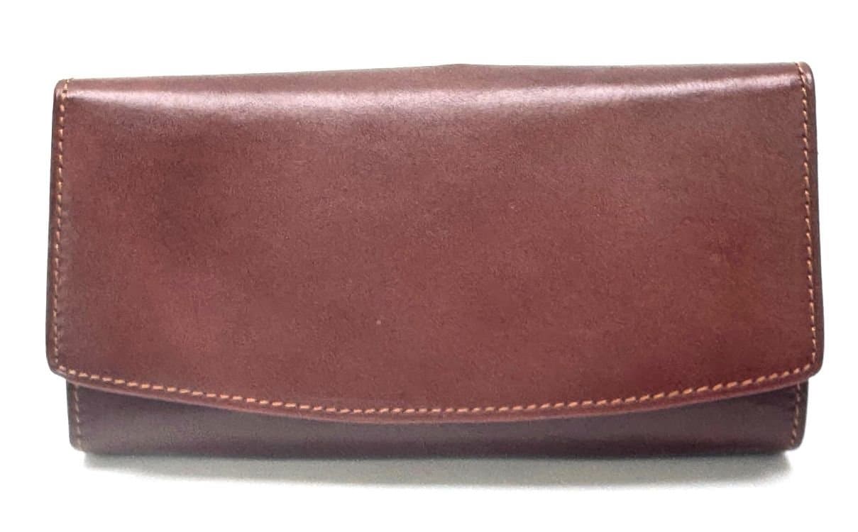 Portafoglio donna in vera pelle tradizionale SANTINI mod GLADIOLO colore MARRONE, Made in Italy.