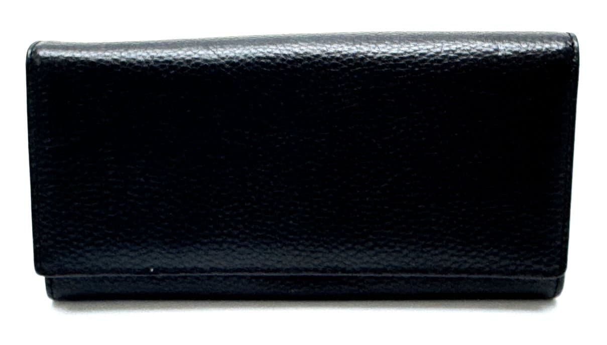 Portafoglio donna in vera pelle tradizionale SANTINI mod SURFINIA colore NERO Made in Italy.